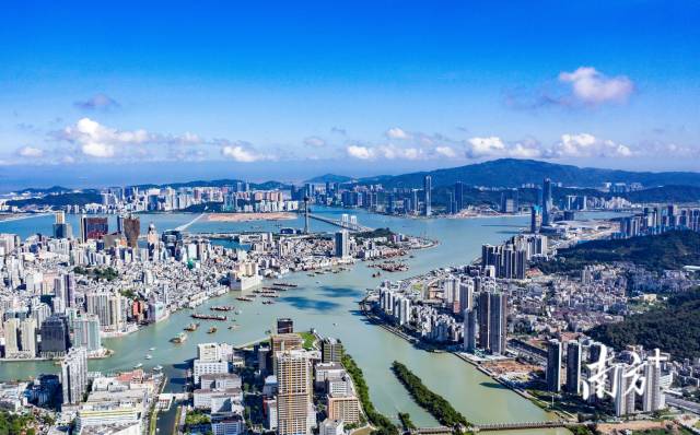 圖為珠澳兩地。 圖源：南方日?qǐng)?bào)