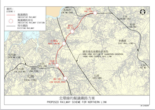 北環(huán)線擬建鐵路方案