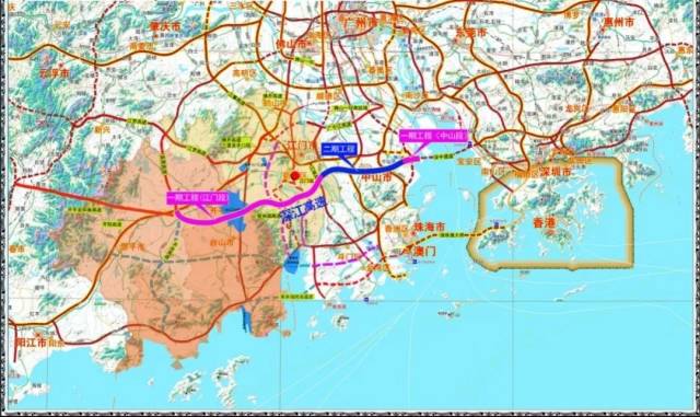 深江高速路線圖。