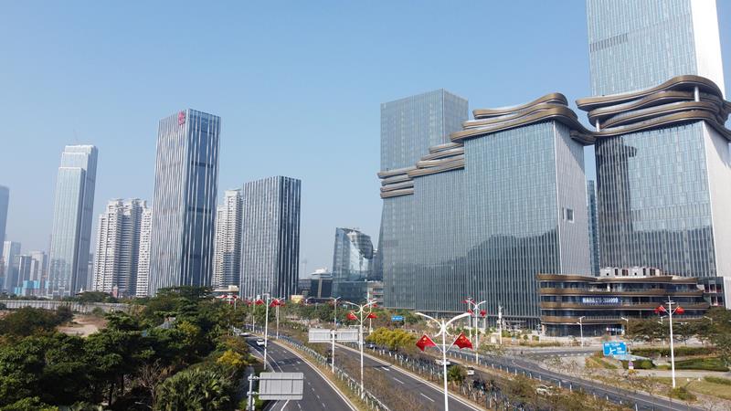 2024年1月1日，廣東珠海，橫琴粵澳深度合作區(qū)樓群。