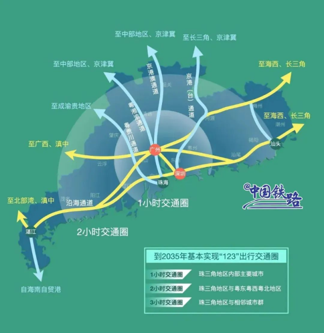 珠三角到2035年基本實現(xiàn)“123”出行交通圈