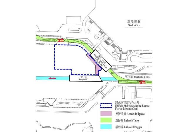 連接通道平面圖。