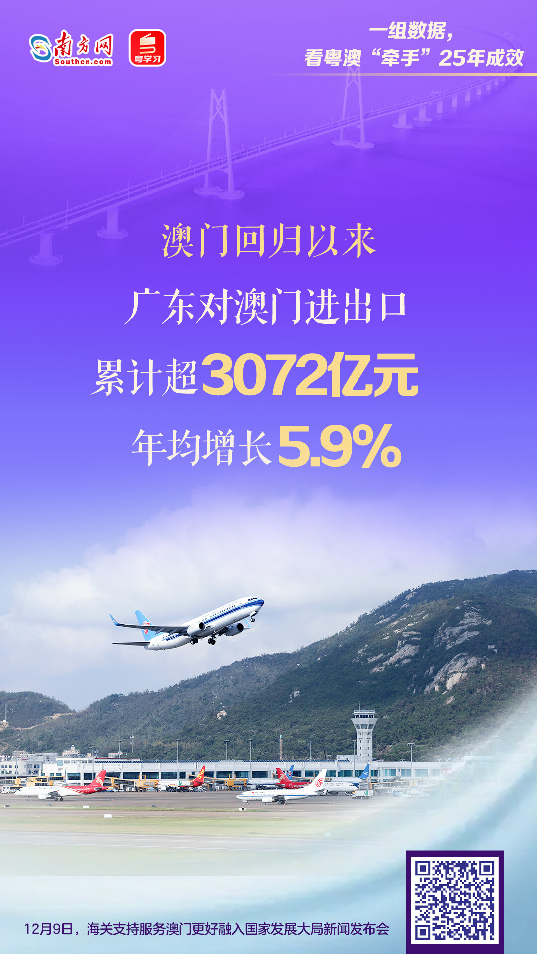 一組數(shù)據(jù)，看粵澳“牽手”25年成效