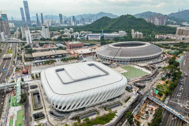 深圳市體育中心。 南方+記者 朱洪波 劉越亞 攝