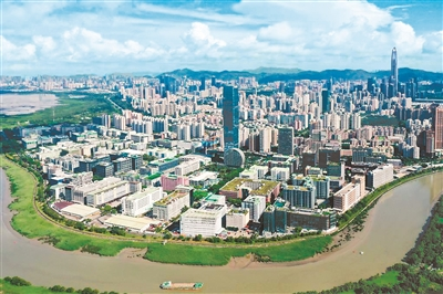  俯瞰河套深港科技創(chuàng)新合作區(qū)深圳園區(qū)。新華社記者 梁旭 攝