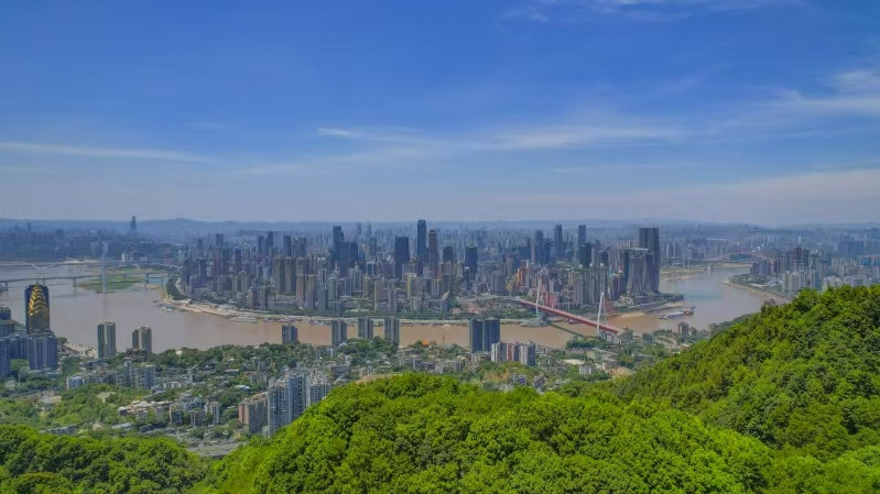 遠眺渝中半島。華龍網(wǎng)記者 李文科 攝