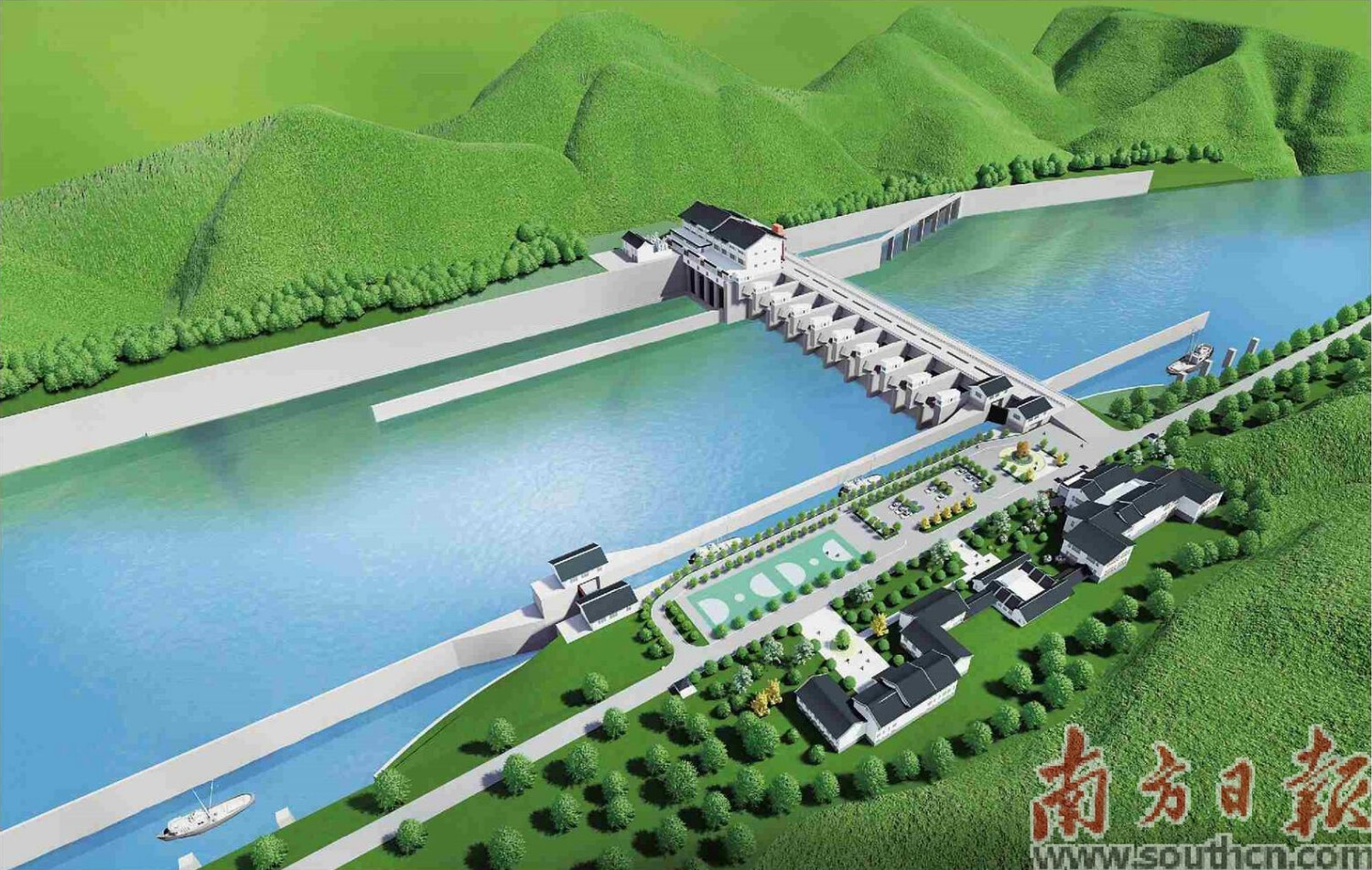 黃茅峽水庫工程效果圖。受訪者供圖