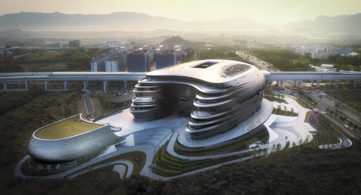  位于深圳光明科學城核心位置的深圳科學技術(shù)館。